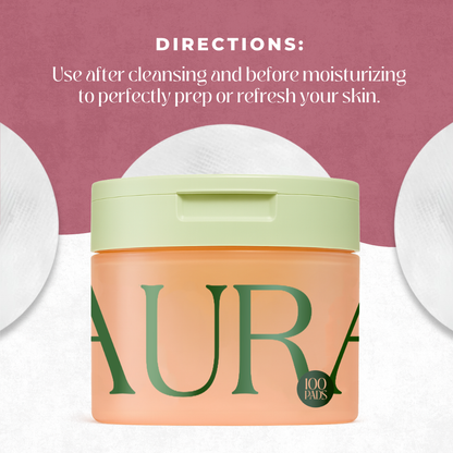 Toner Radiance Pads by Allaura Beauty